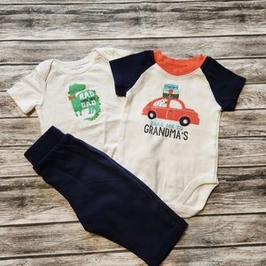 Childrens place 2 onesies and pants bundle